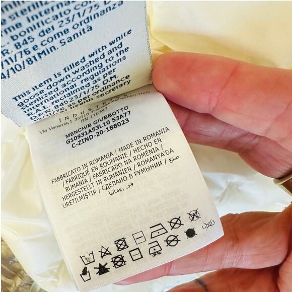 Moncler Sand Cream Beige Menchib Metallic Camo Hooded Jacket Retail $1695 2 - Picture 13 of 15